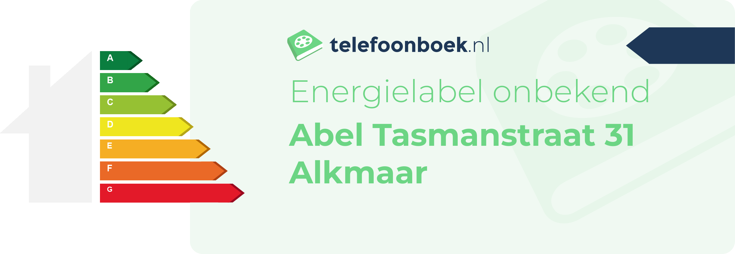 Energielabel Abel Tasmanstraat 31 Alkmaar