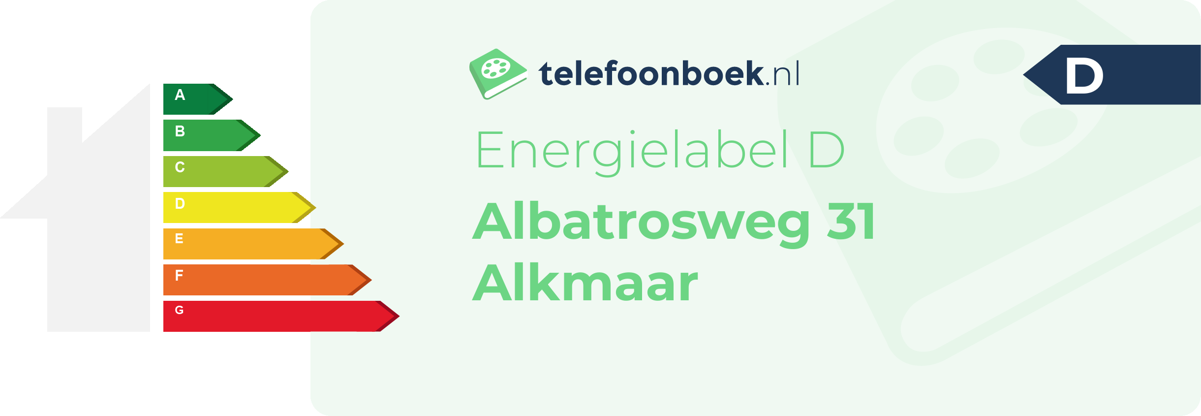 Energielabel Albatrosweg 31 Alkmaar