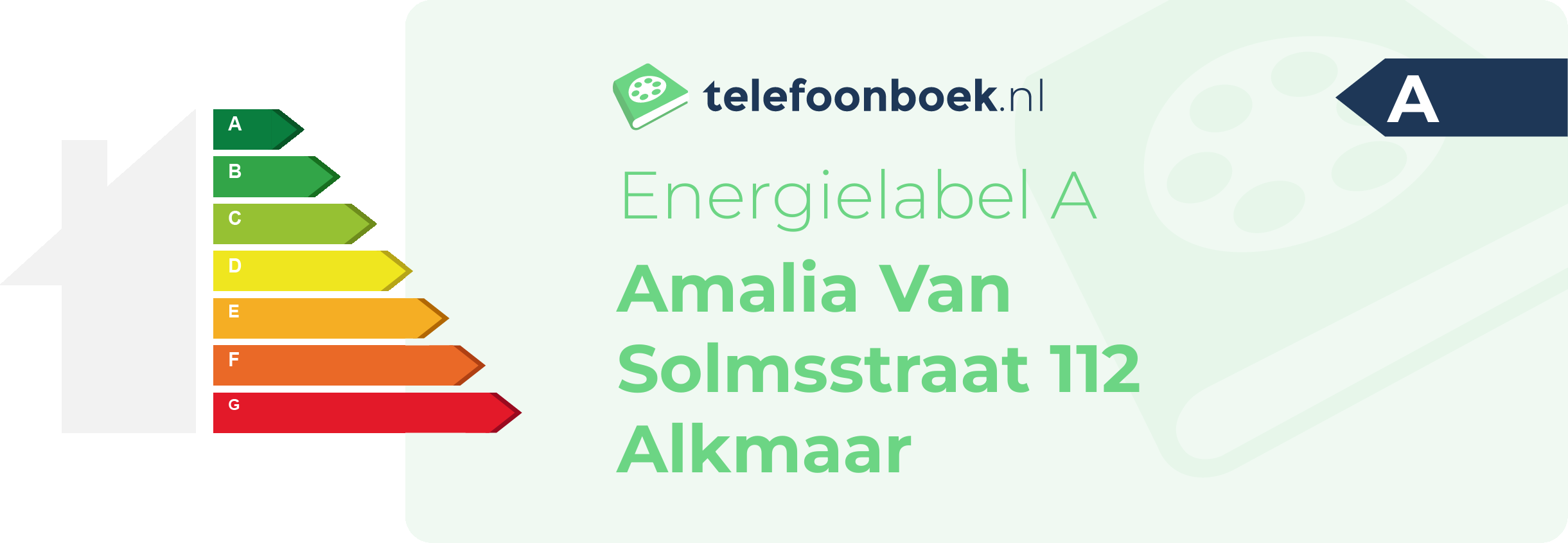 Energielabel Amalia Van Solmsstraat 112 Alkmaar
