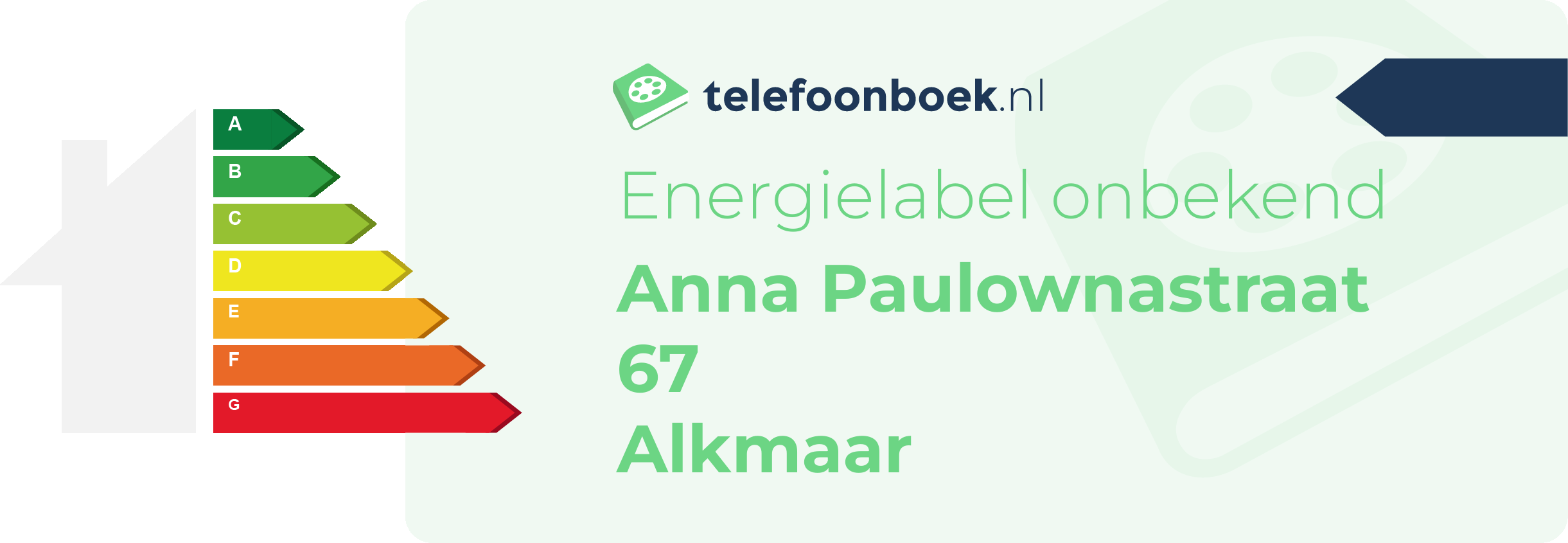 Energielabel Anna Paulownastraat 67 Alkmaar