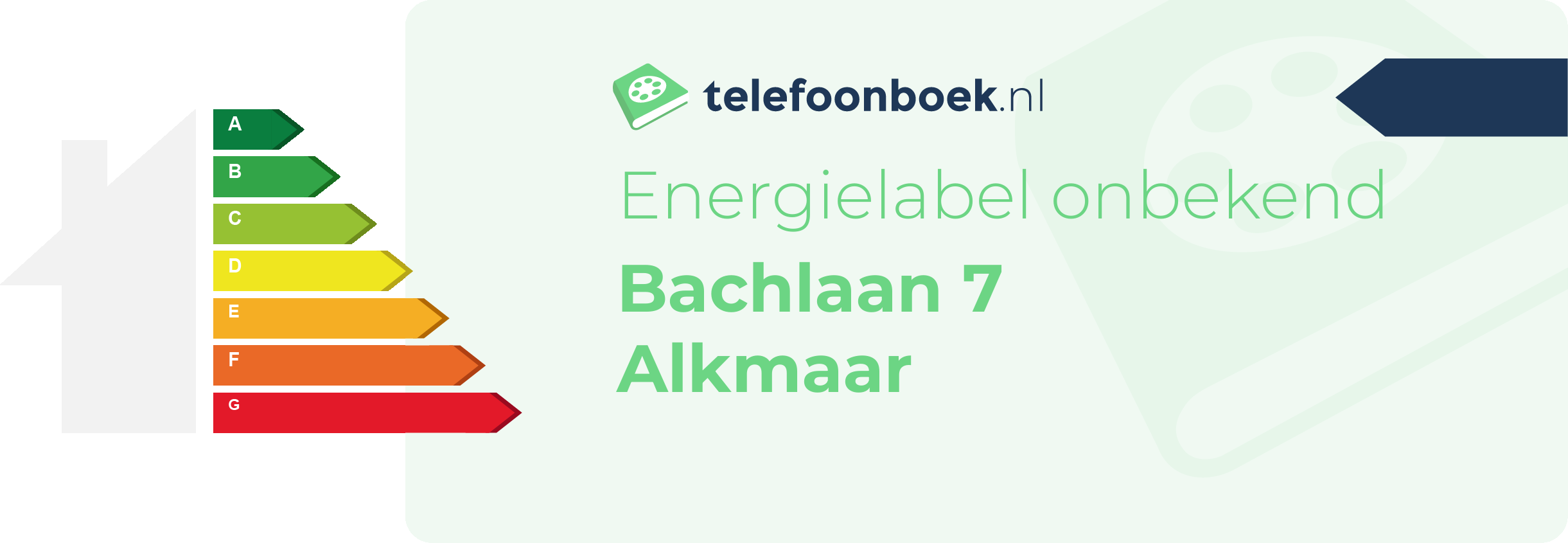 Energielabel Bachlaan 7 Alkmaar