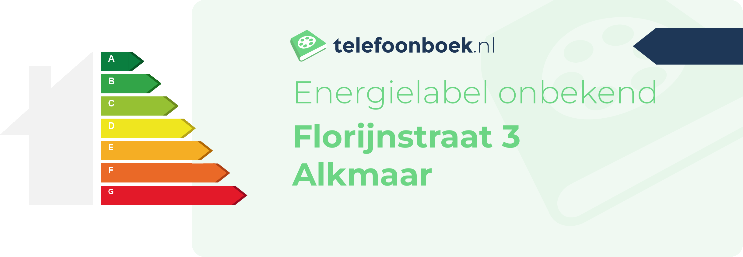 Energielabel Florijnstraat 3 Alkmaar