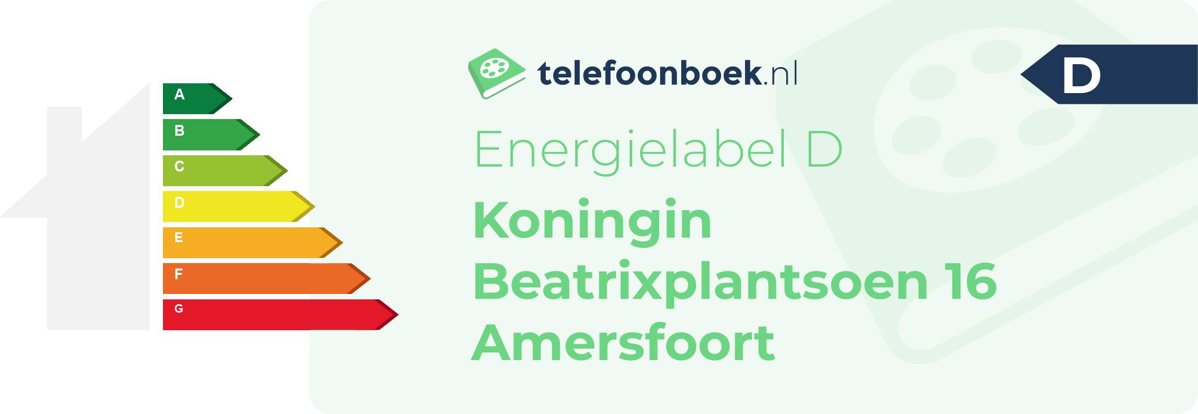 Energielabel Koningin Beatrixplantsoen 16 Amersfoort
