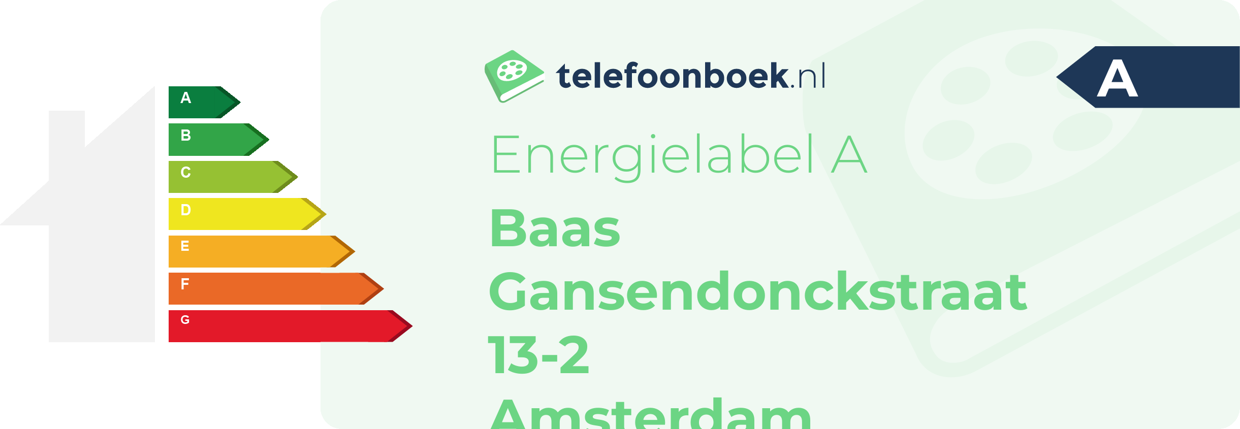 Energielabel Baas Gansendonckstraat 13-2 Amsterdam