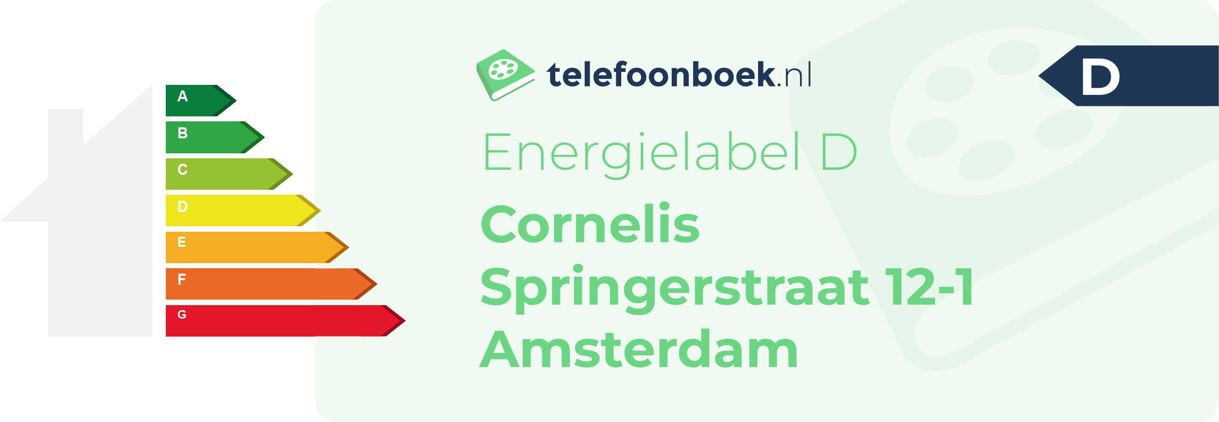 Energielabel Cornelis Springerstraat 12-1 Amsterdam