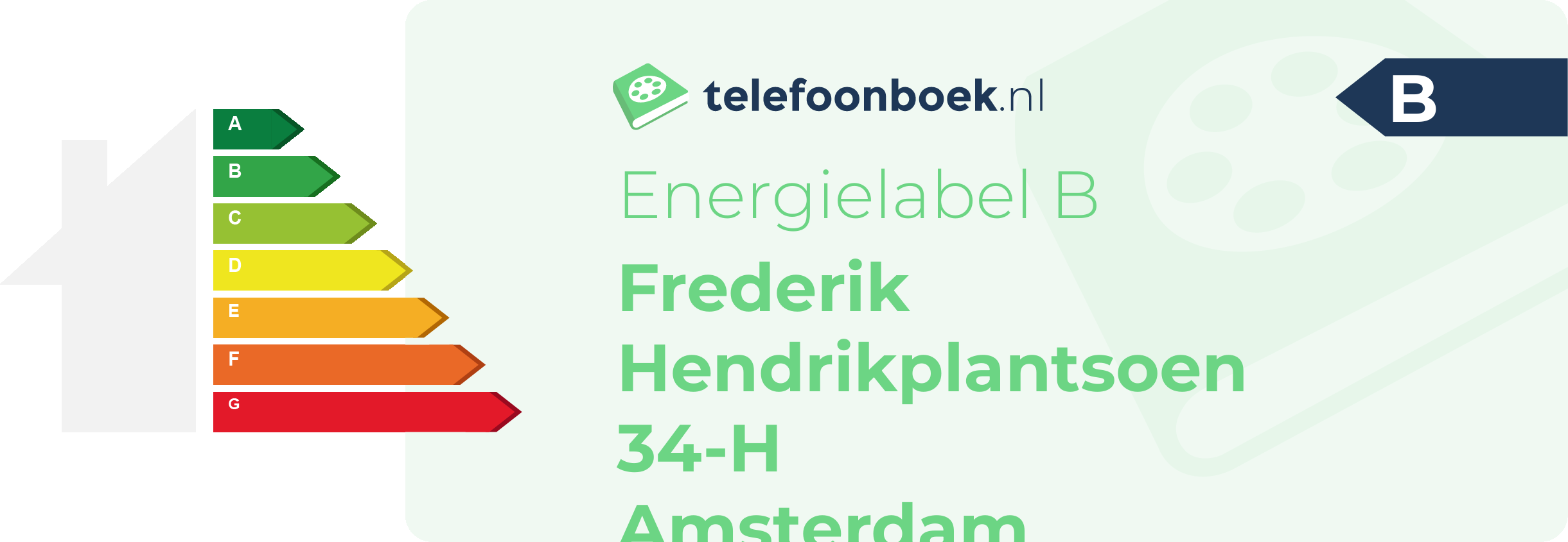Energielabel Frederik Hendrikplantsoen 34-H Amsterdam