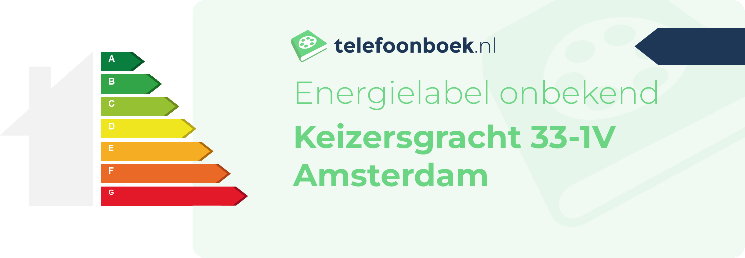 Energielabel Keizersgracht 33-1V Amsterdam
