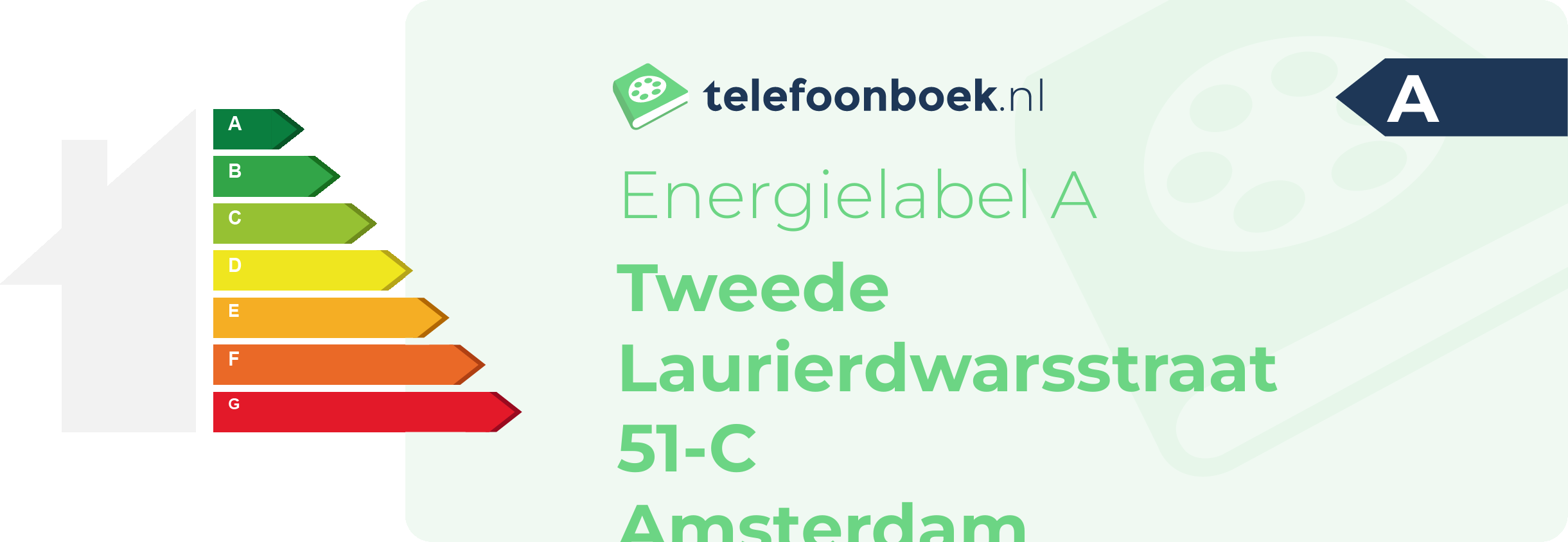 Energielabel Tweede Laurierdwarsstraat 51-C Amsterdam