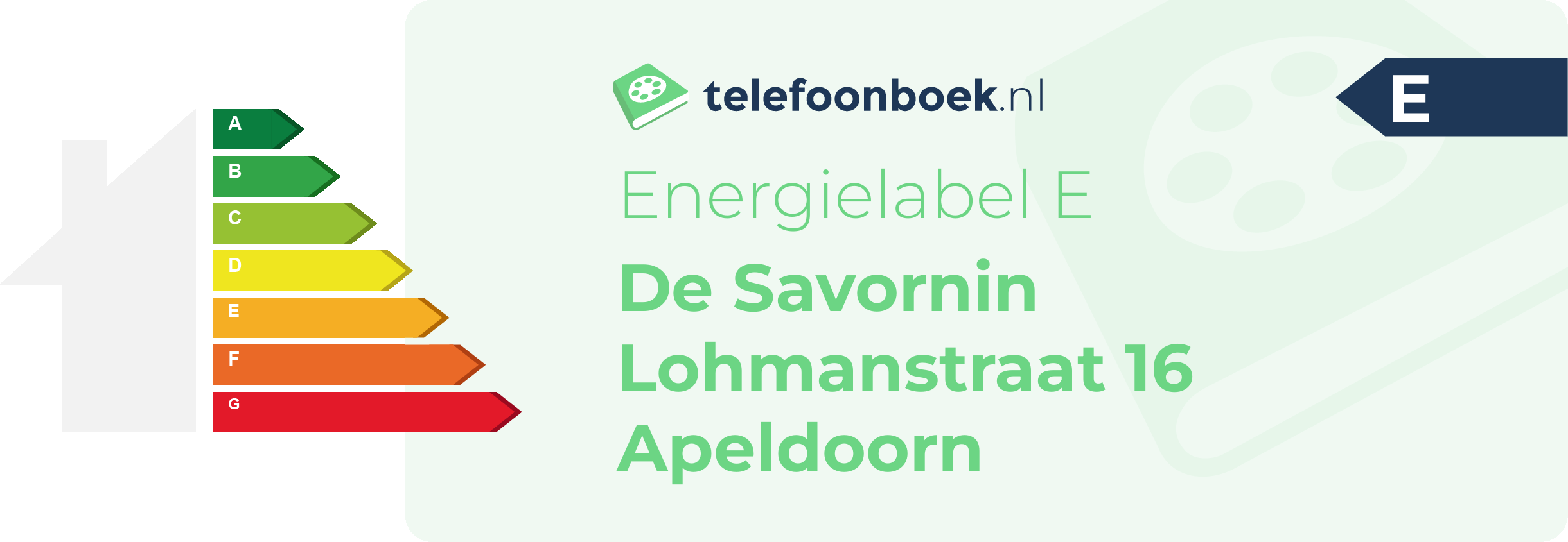 Energielabel De Savornin Lohmanstraat 16 Apeldoorn