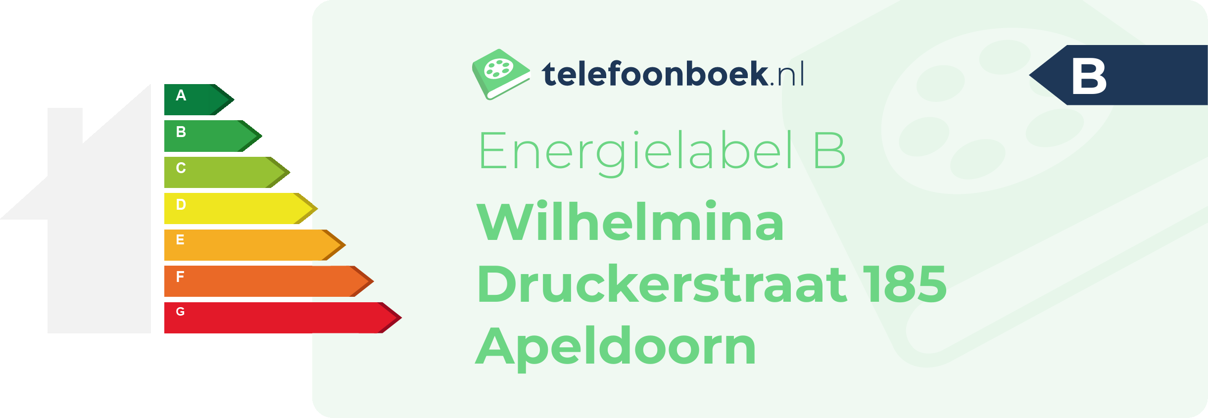 Energielabel Wilhelmina Druckerstraat 185 Apeldoorn