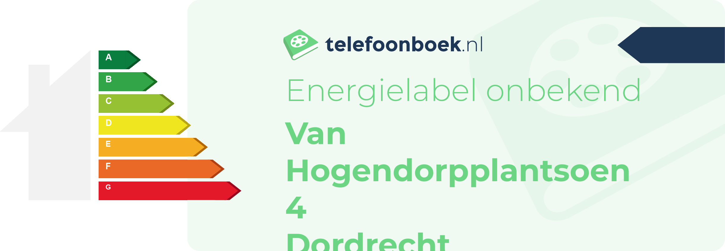 Energielabel Van Hogendorpplantsoen 4 Dordrecht