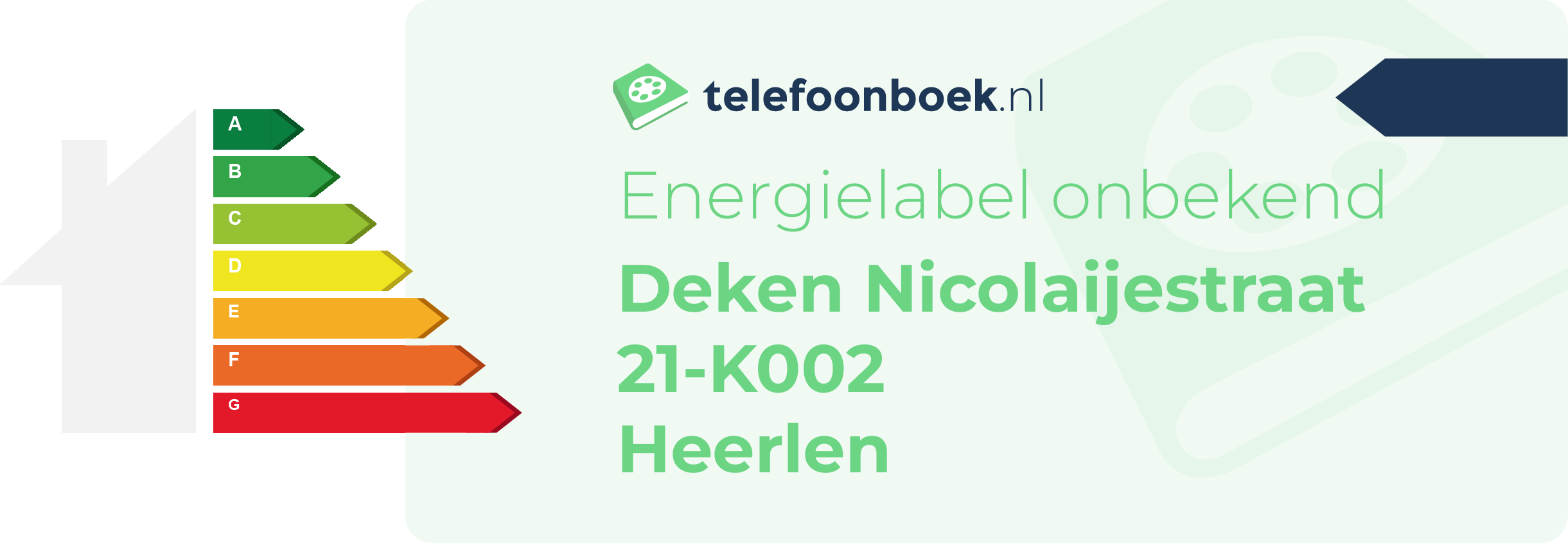 Energielabel Deken Nicolaijestraat 21-K002 Heerlen