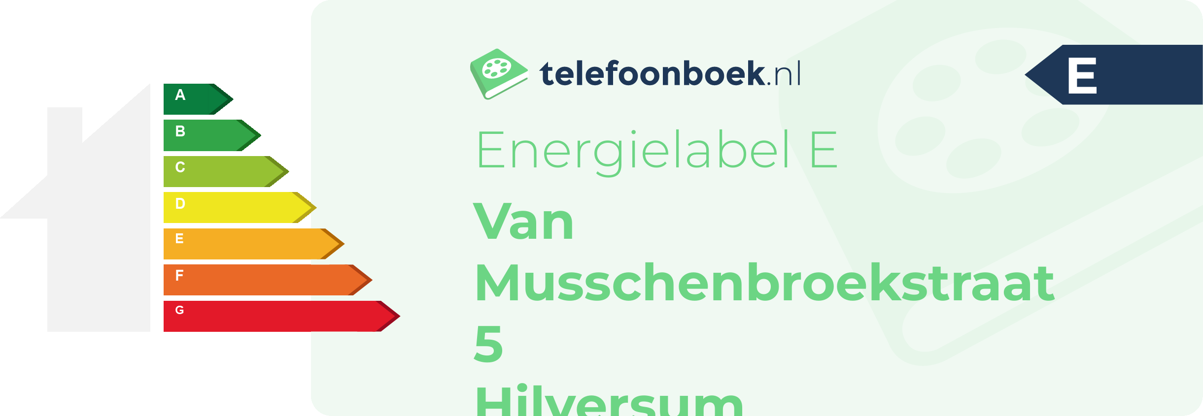 Energielabel Van Musschenbroekstraat 5 Hilversum