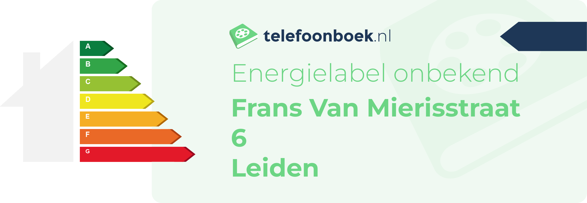 Energielabel Frans Van Mierisstraat 6 Leiden