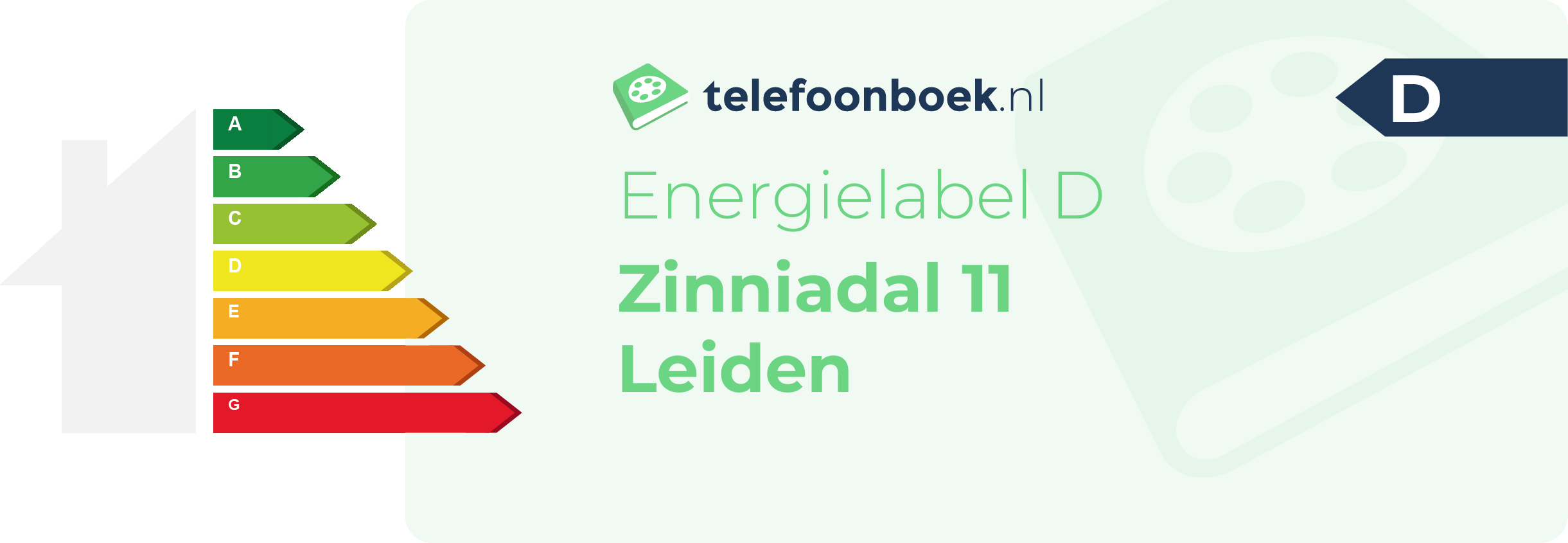 Energielabel Zinniadal 11 Leiden