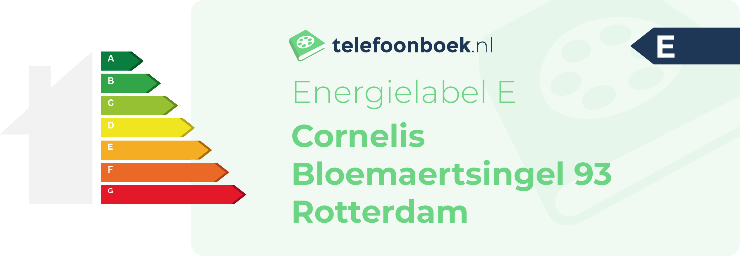 Energielabel Cornelis Bloemaertsingel 93 Rotterdam