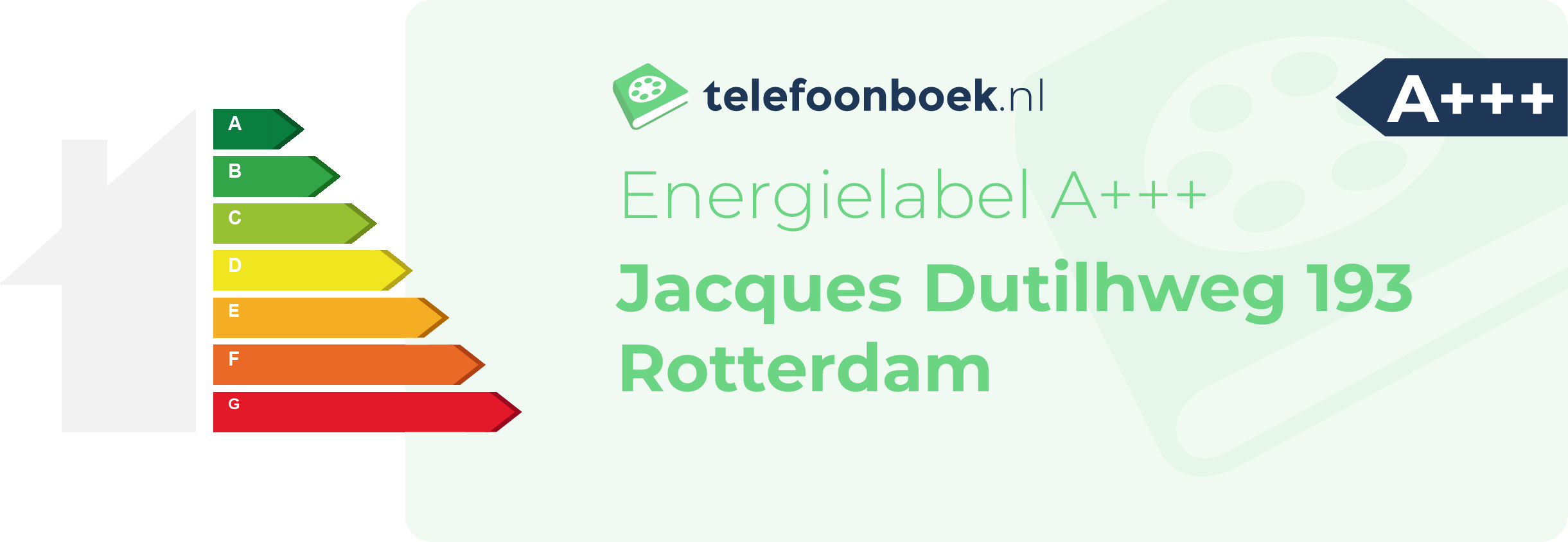 Energielabel Jacques Dutilhweg 193 Rotterdam