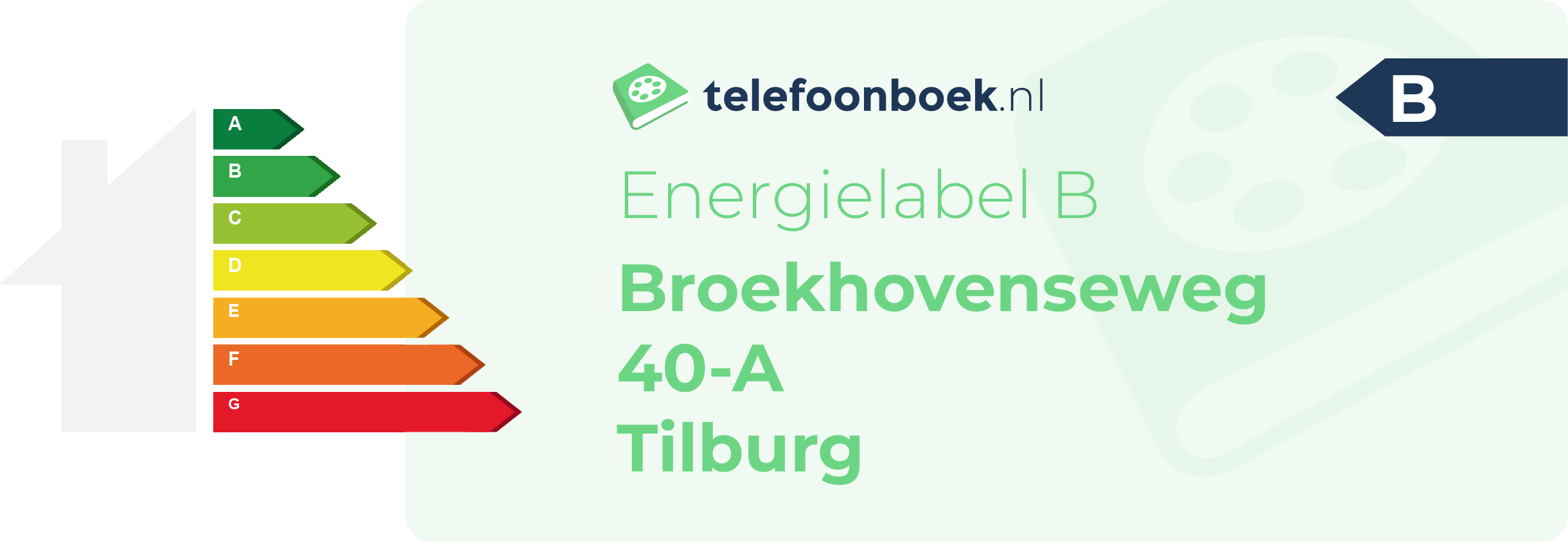 Energielabel Broekhovenseweg 40-A Tilburg
