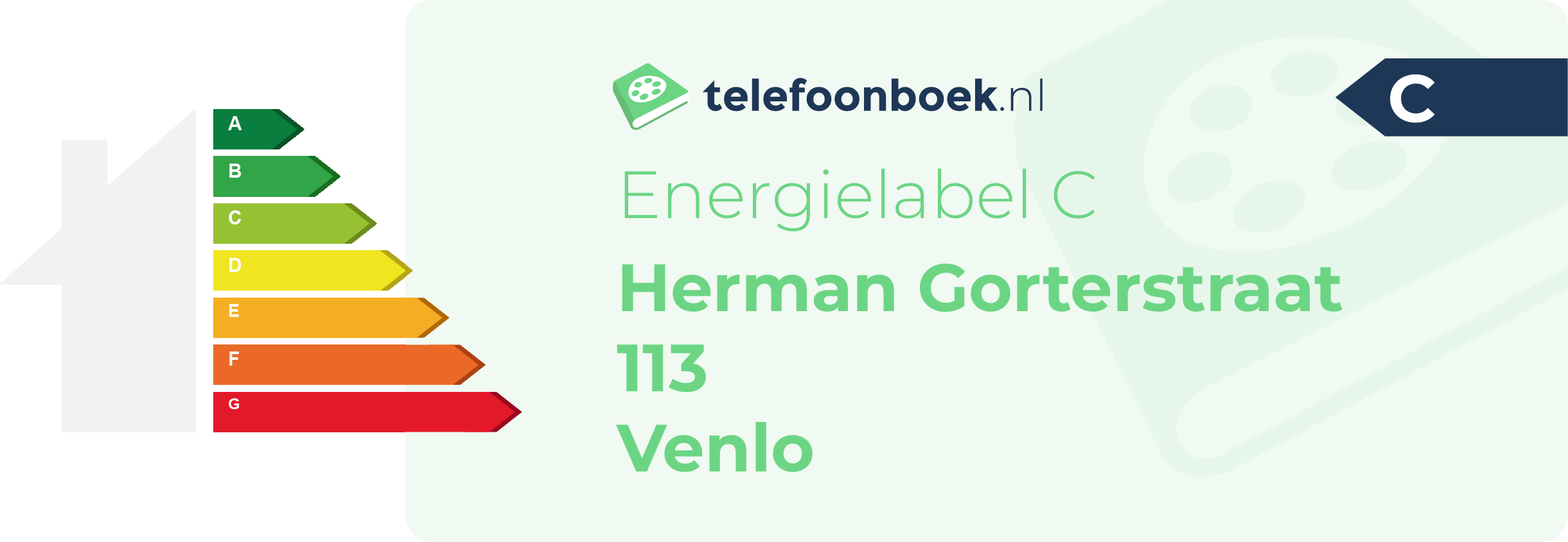 Energielabel Herman Gorterstraat 113 Venlo