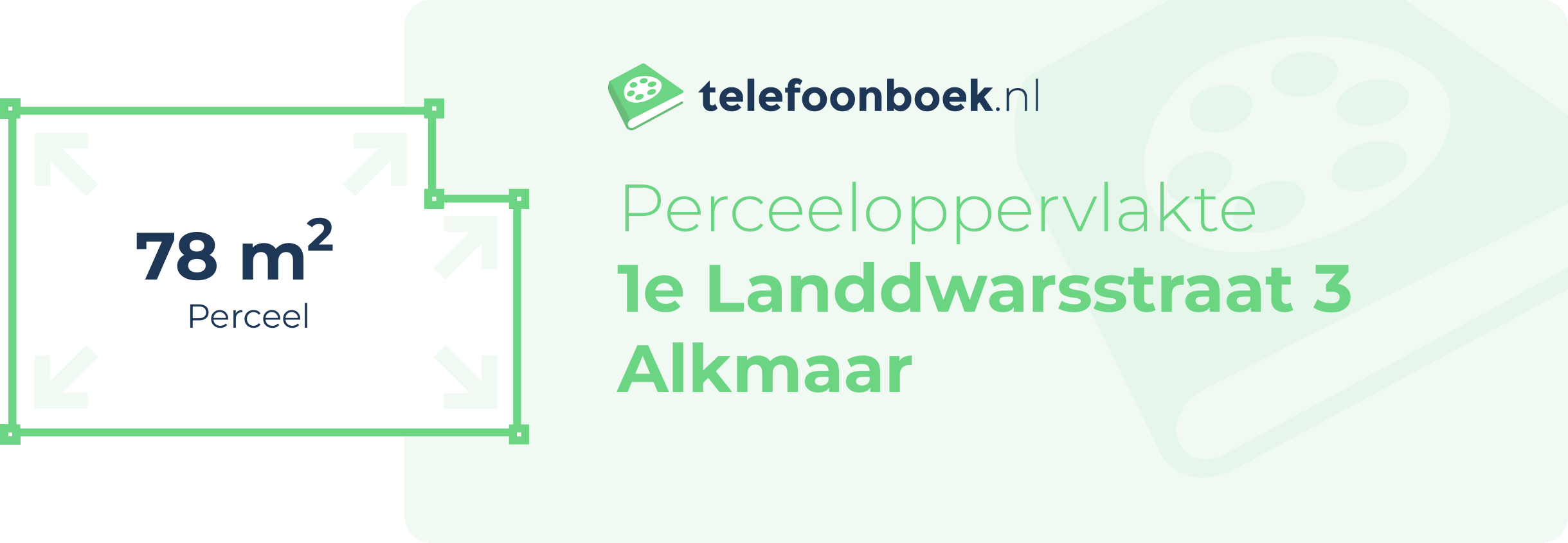 Perceeloppervlakte 1e Landdwarsstraat 3 Alkmaar
