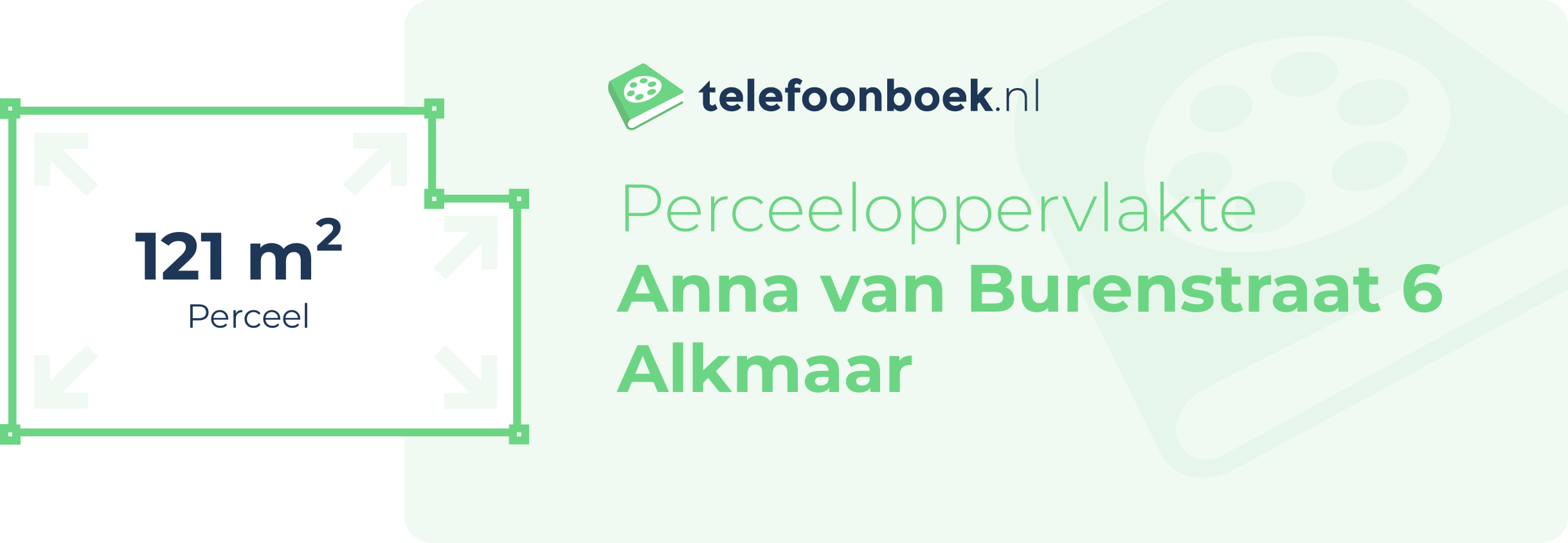 Perceeloppervlakte Anna Van Burenstraat 6 Alkmaar