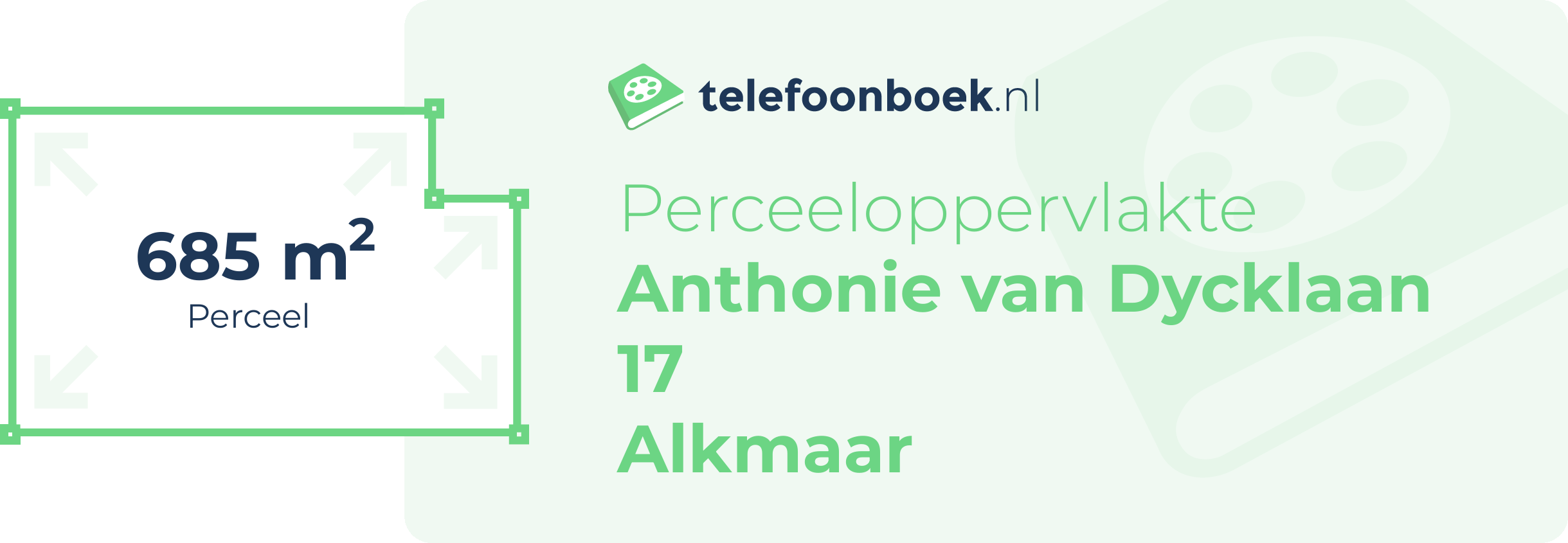 Perceeloppervlakte Anthonie Van Dycklaan 17 Alkmaar