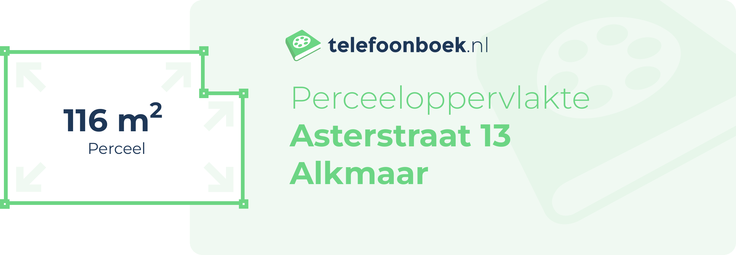 Perceeloppervlakte Asterstraat 13 Alkmaar