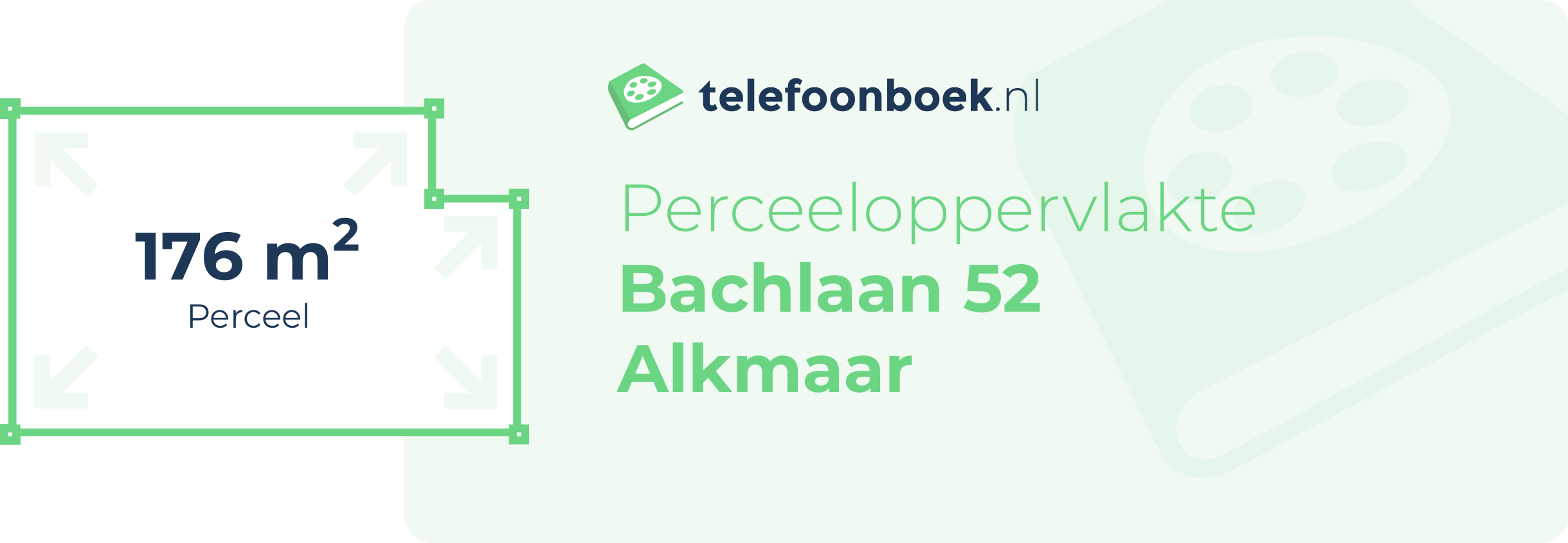 Perceeloppervlakte Bachlaan 52 Alkmaar