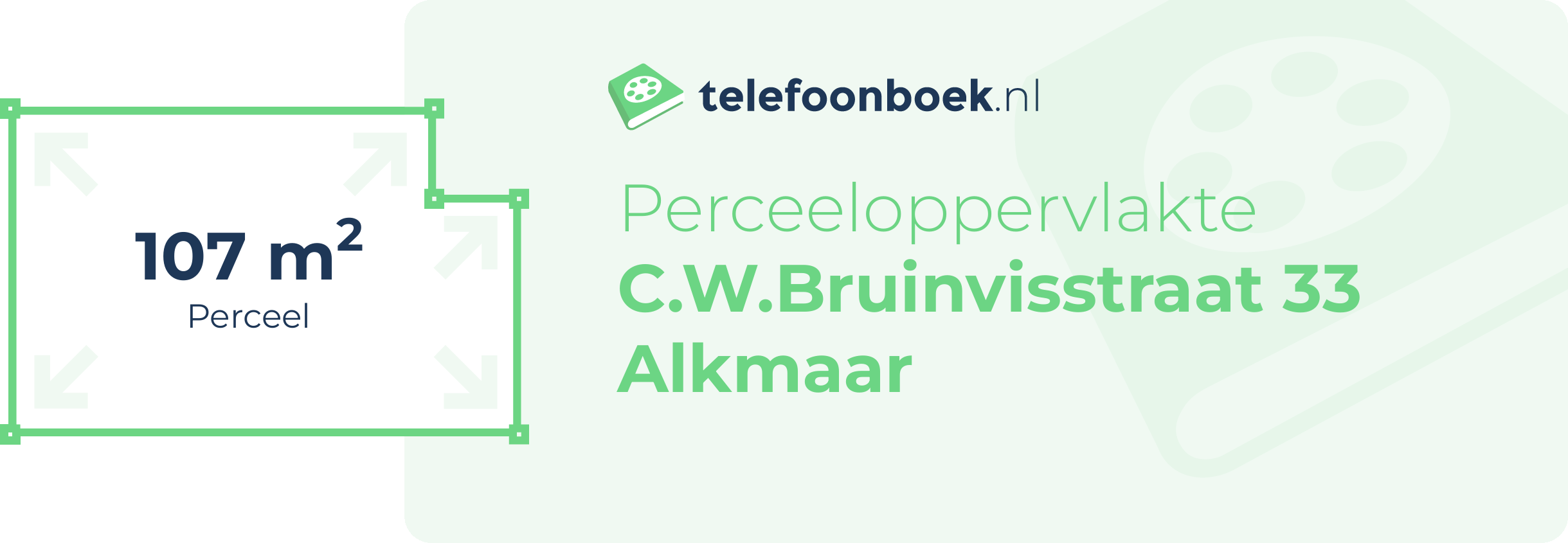 Perceeloppervlakte C.W.Bruinvisstraat 33 Alkmaar