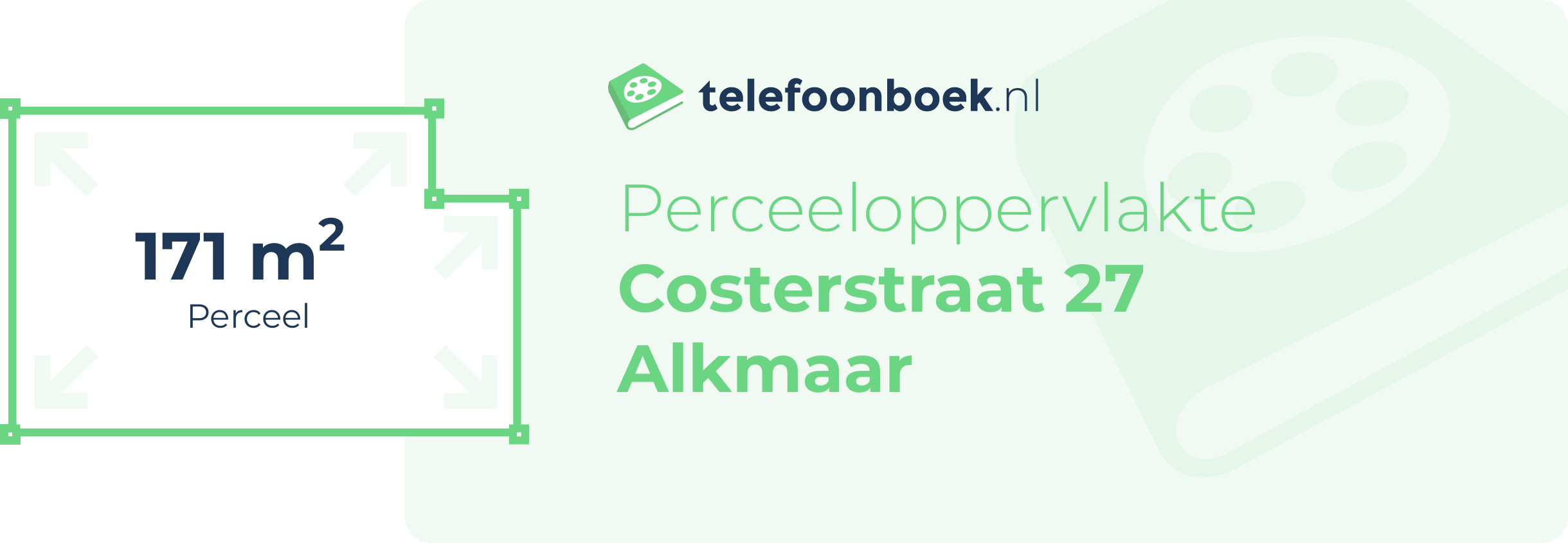 Perceeloppervlakte Costerstraat 27 Alkmaar