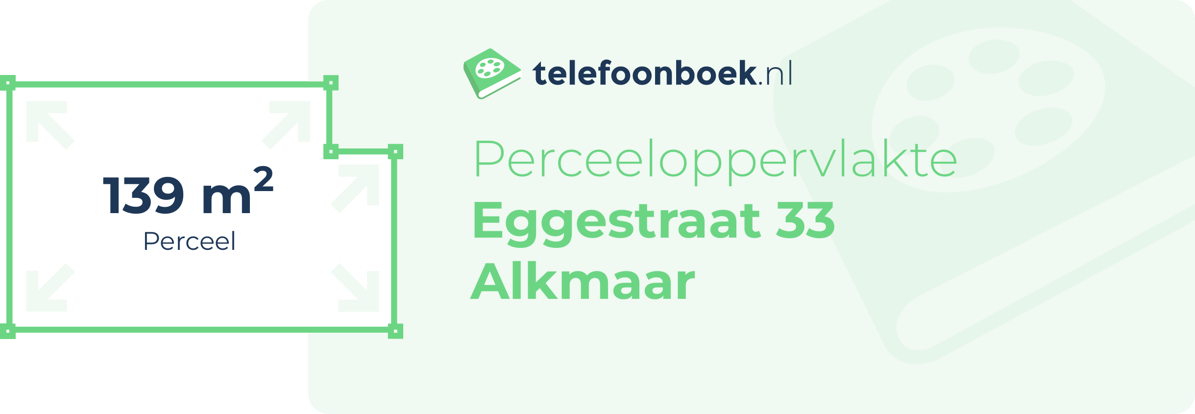 Perceeloppervlakte Eggestraat 33 Alkmaar
