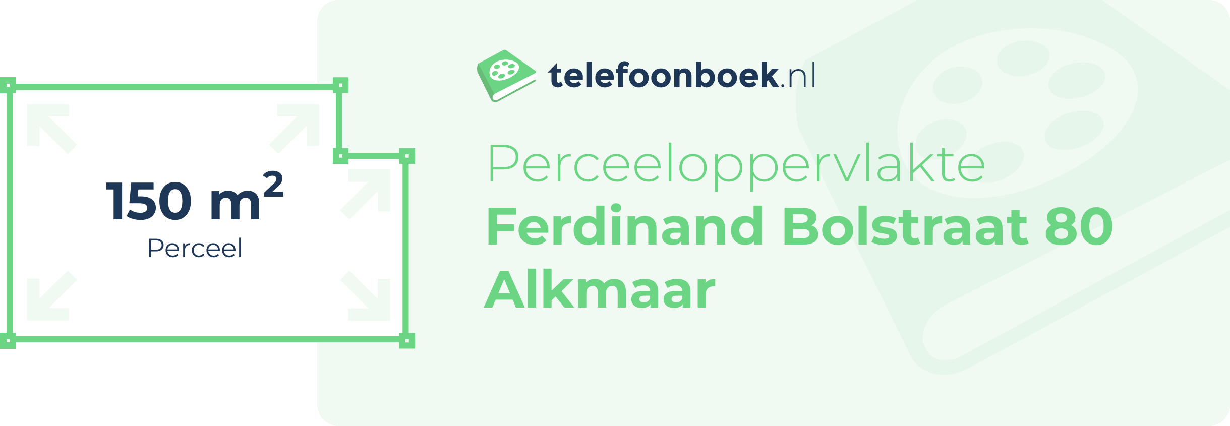 Perceeloppervlakte Ferdinand Bolstraat 80 Alkmaar