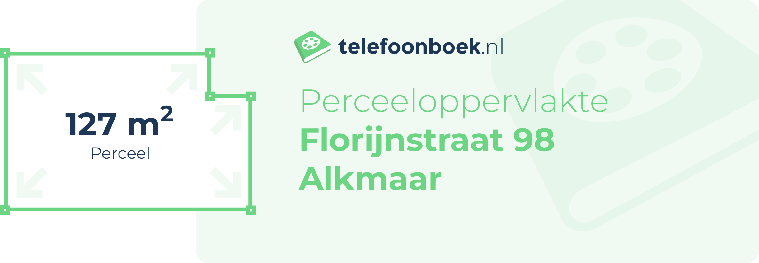 Perceeloppervlakte Florijnstraat 98 Alkmaar