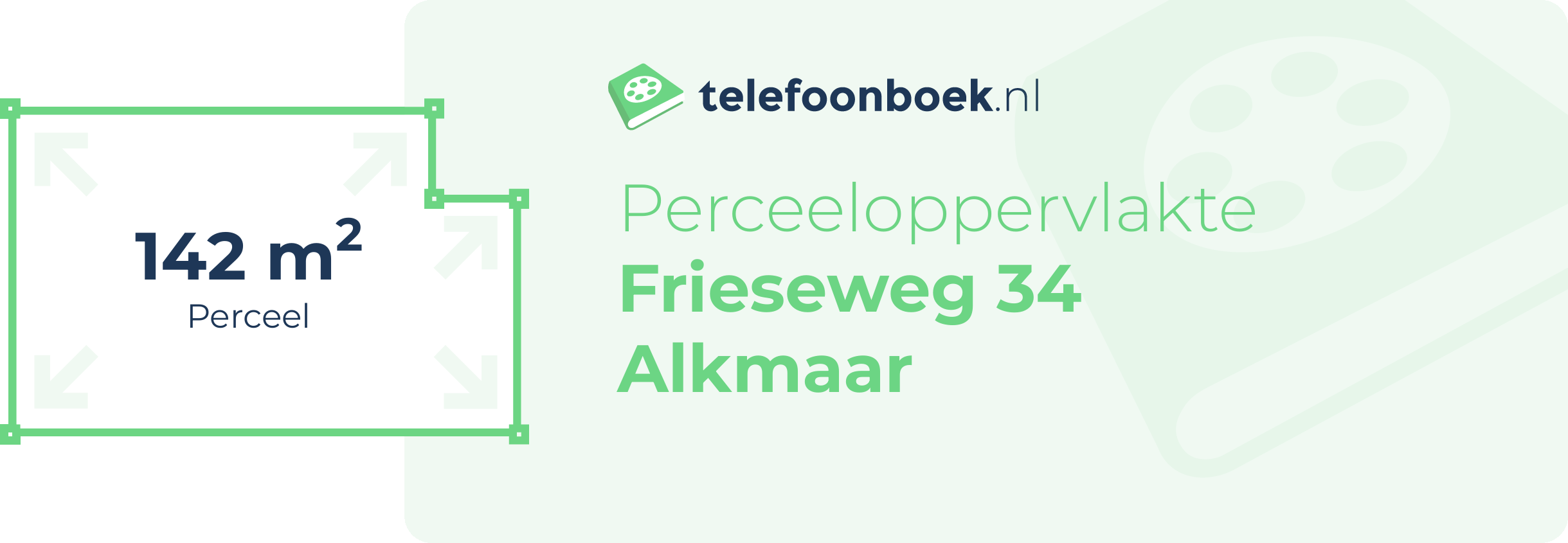 Perceeloppervlakte Frieseweg 34 Alkmaar