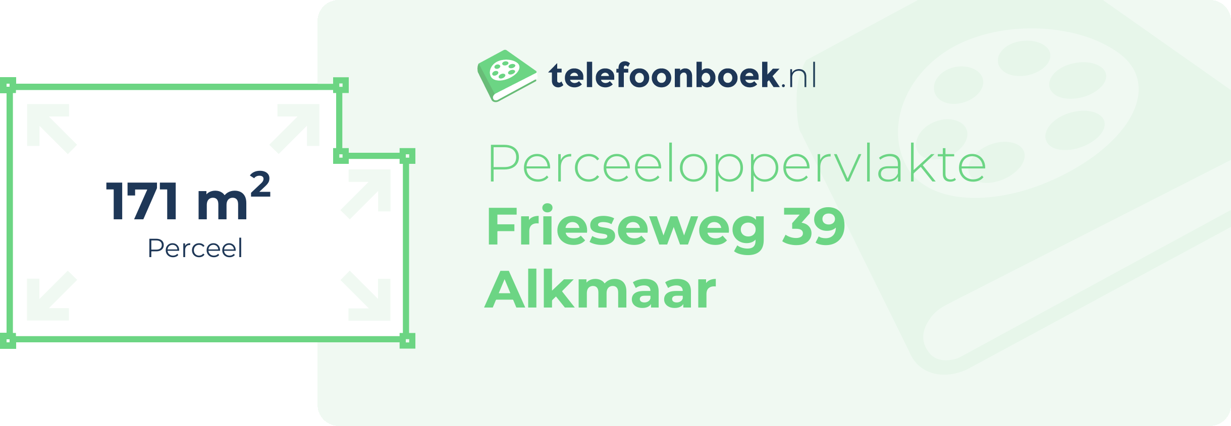 Perceeloppervlakte Frieseweg 39 Alkmaar