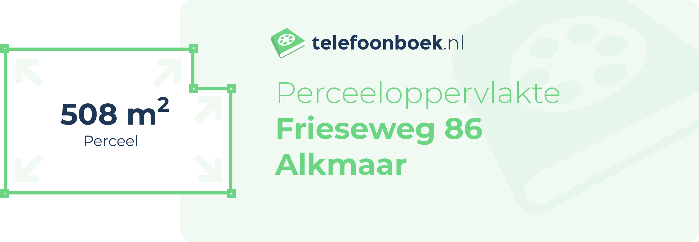 Perceeloppervlakte Frieseweg 86 Alkmaar