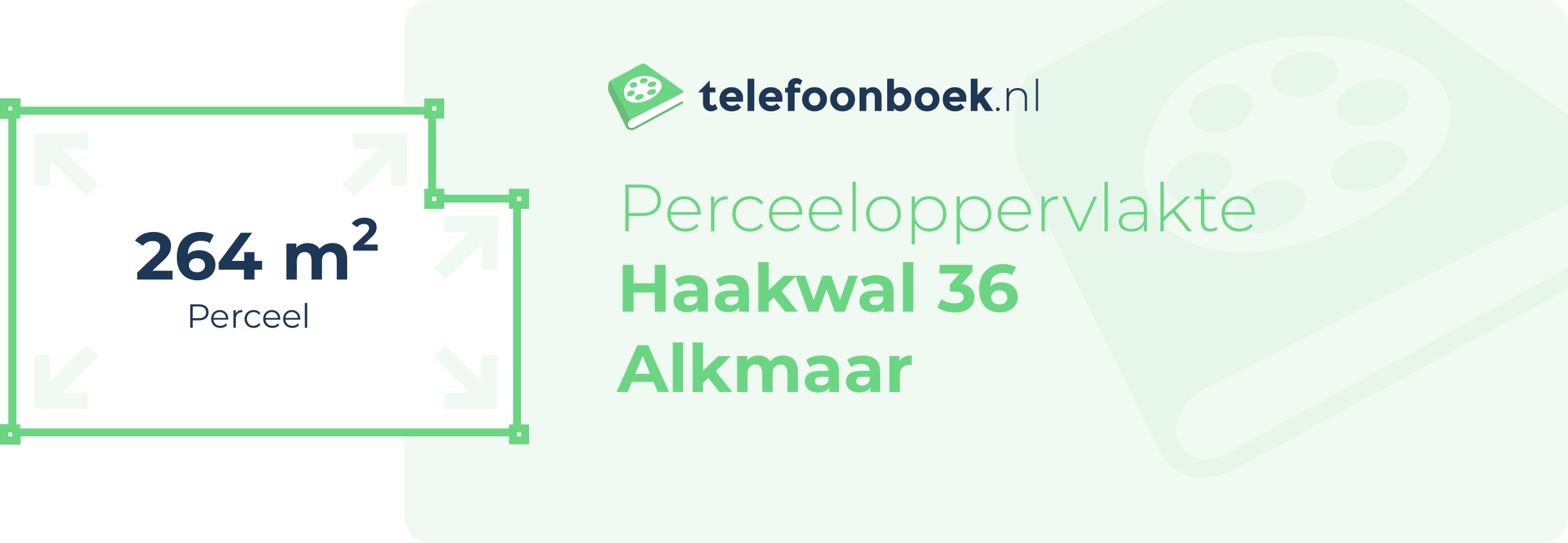 Perceeloppervlakte Haakwal 36 Alkmaar