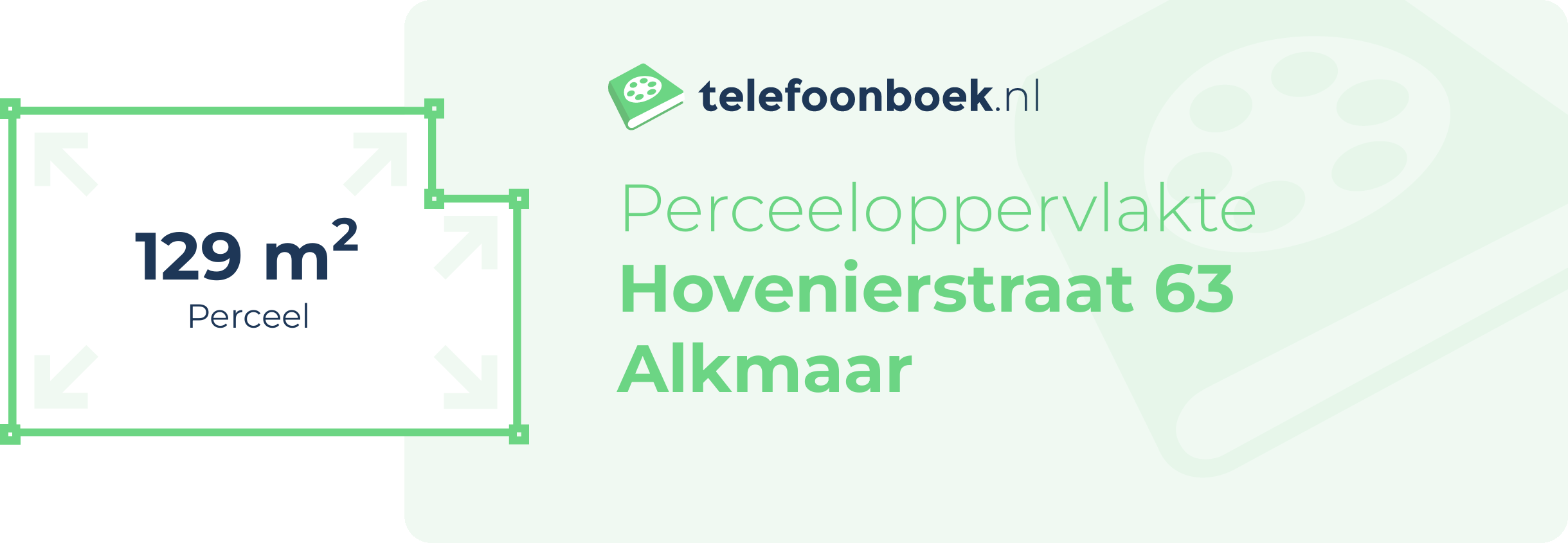 Perceeloppervlakte Hovenierstraat 63 Alkmaar