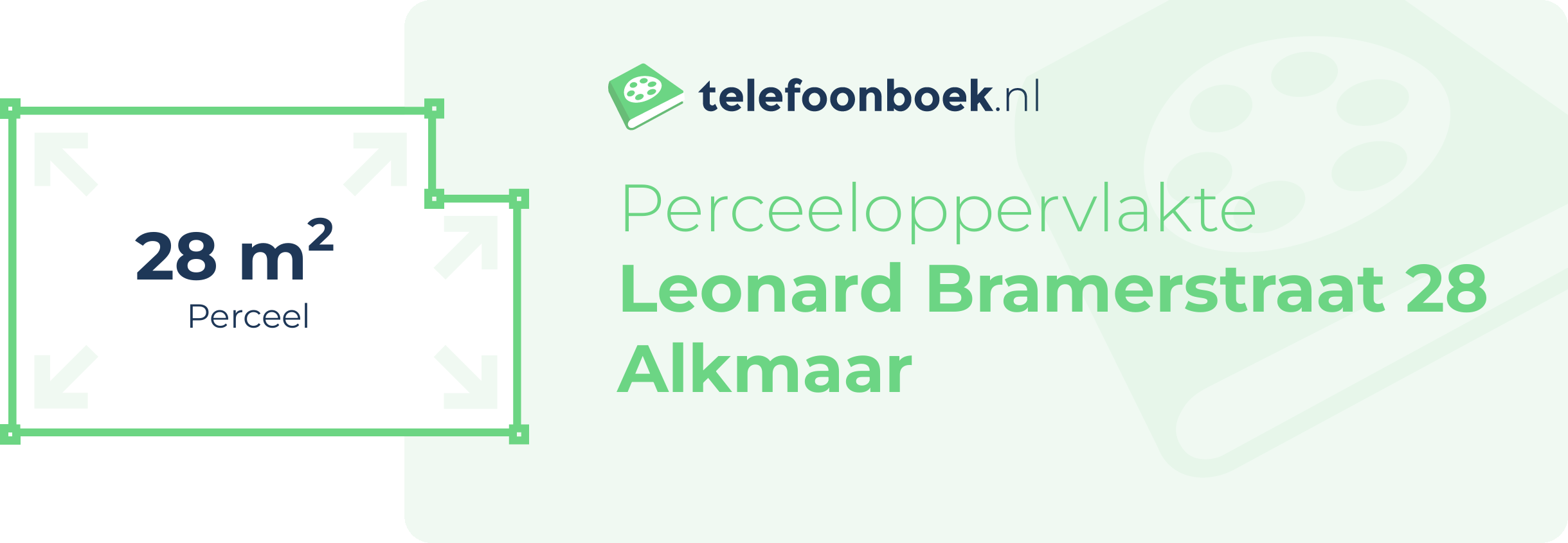 Perceeloppervlakte Leonard Bramerstraat 28 Alkmaar