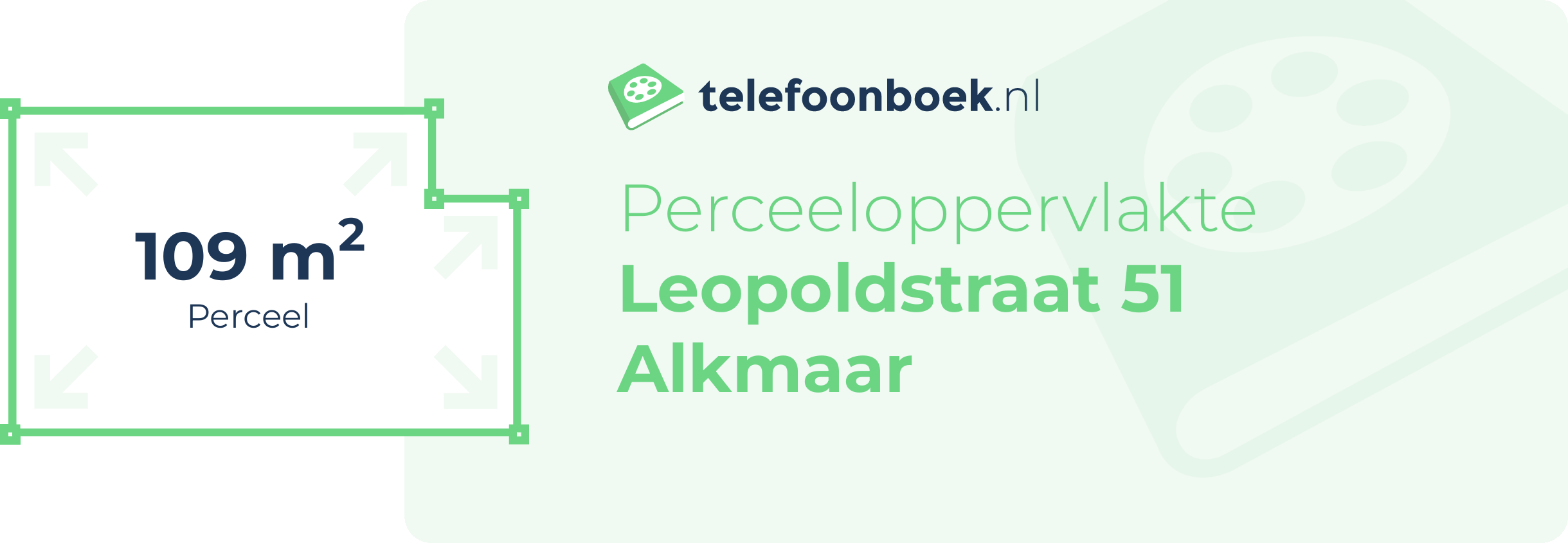 Perceeloppervlakte Leopoldstraat 51 Alkmaar