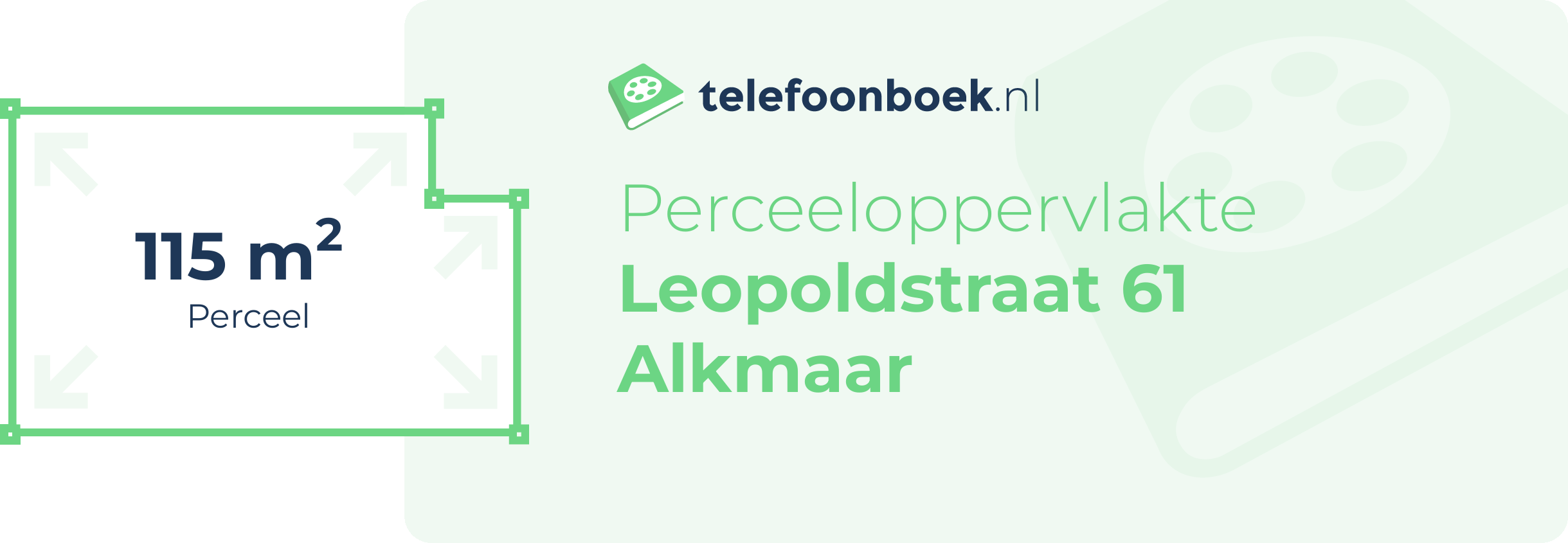 Perceeloppervlakte Leopoldstraat 61 Alkmaar