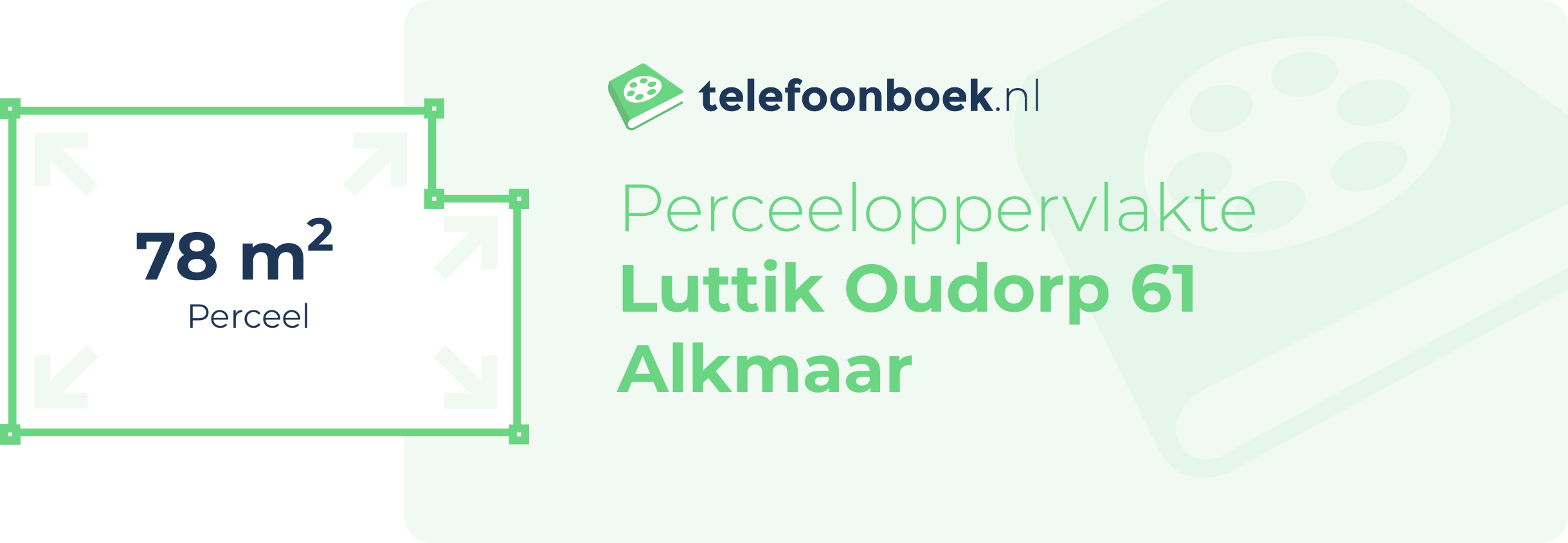 Perceeloppervlakte Luttik Oudorp 61 Alkmaar