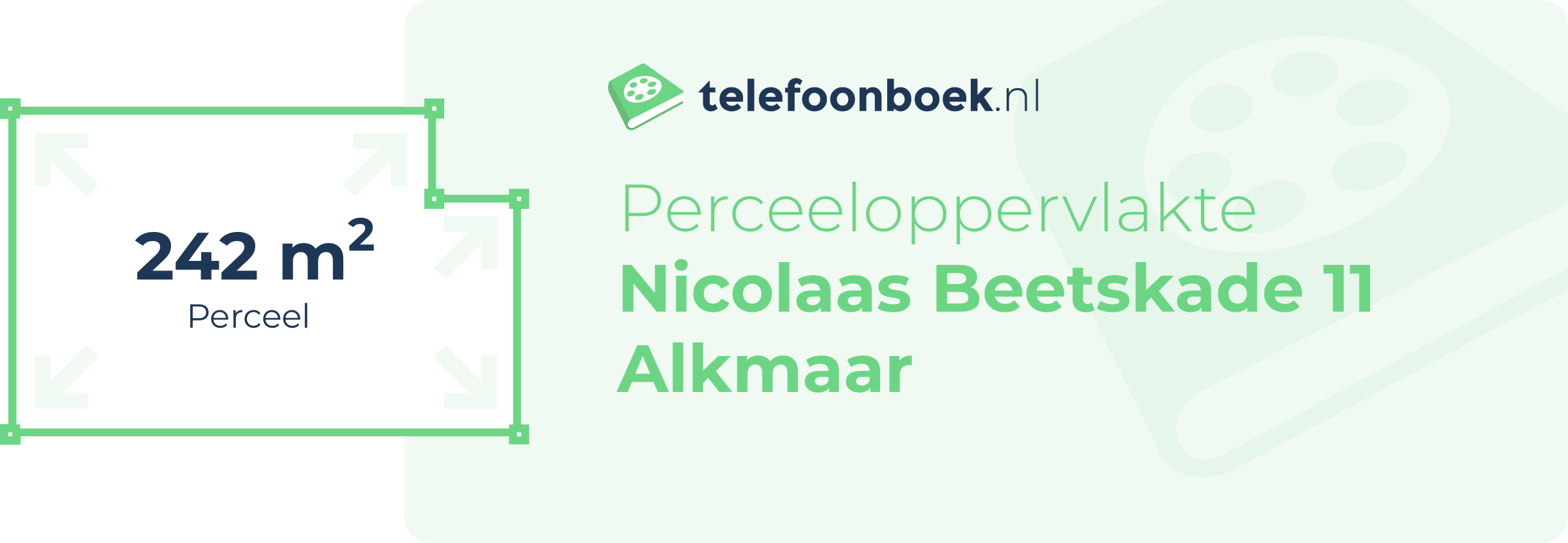 Perceeloppervlakte Nicolaas Beetskade 11 Alkmaar