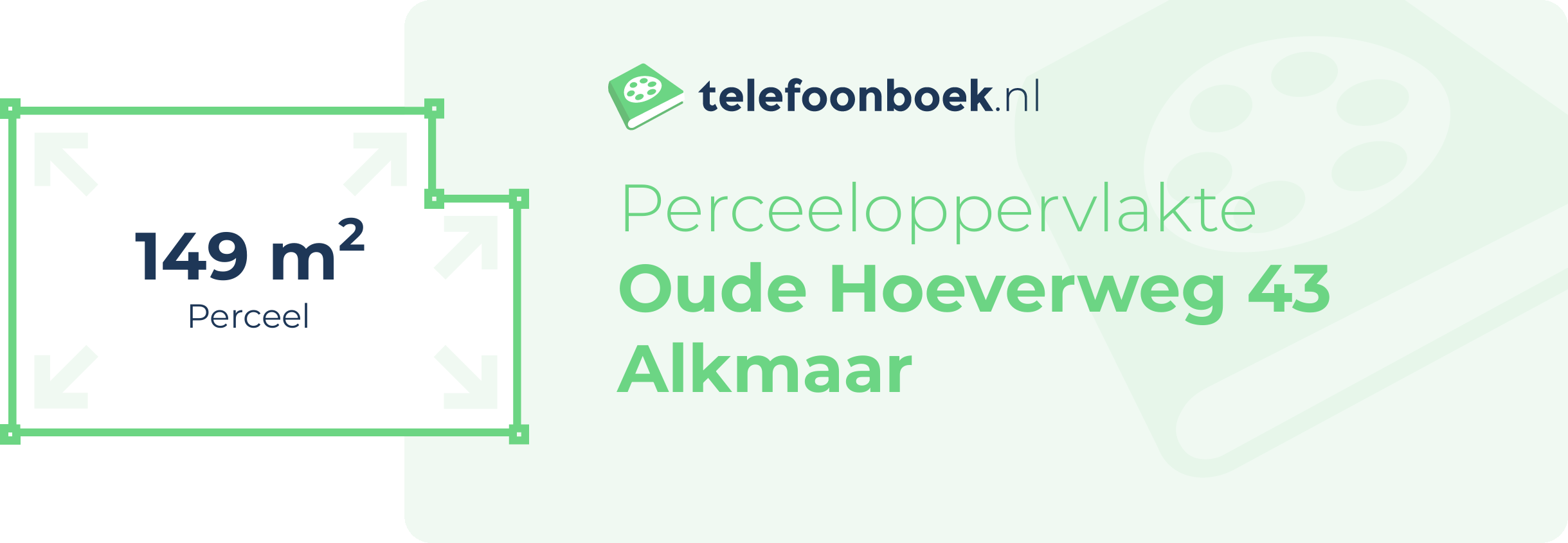 Perceeloppervlakte Oude Hoeverweg 43 Alkmaar