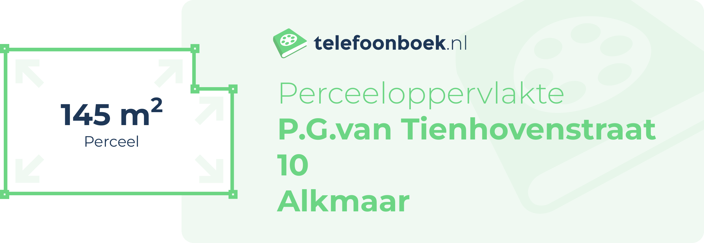 Perceeloppervlakte P.G.van Tienhovenstraat 10 Alkmaar