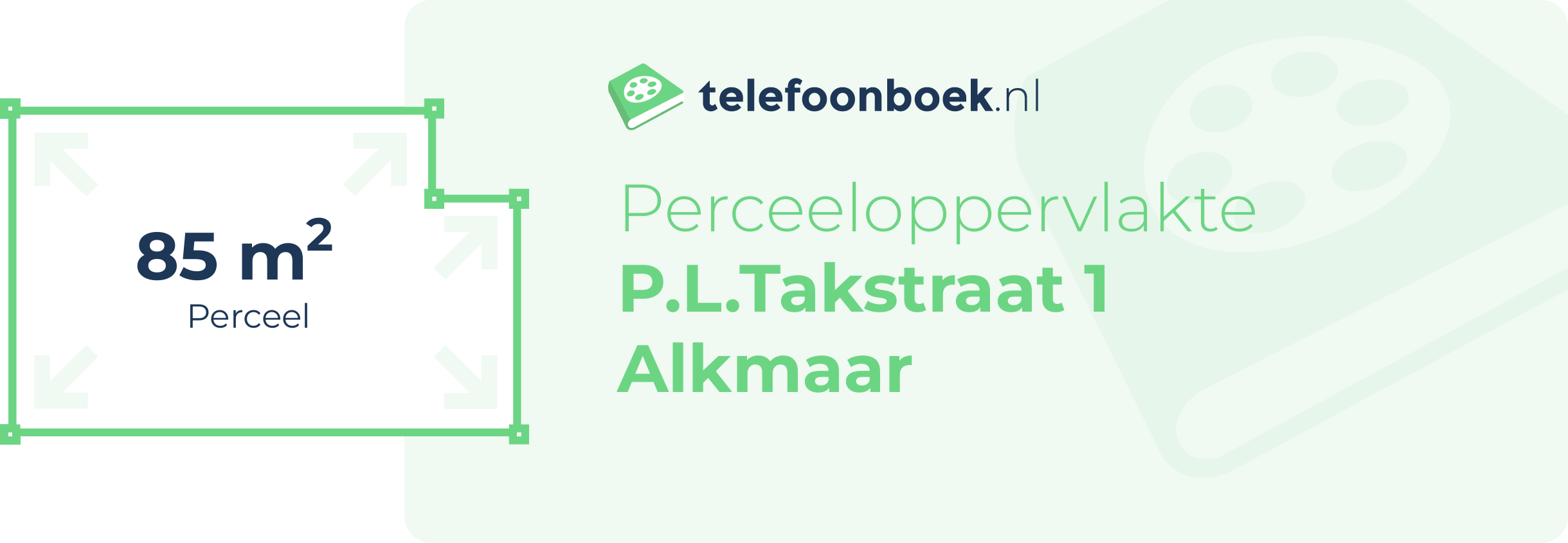 Perceeloppervlakte P.L.Takstraat 1 Alkmaar