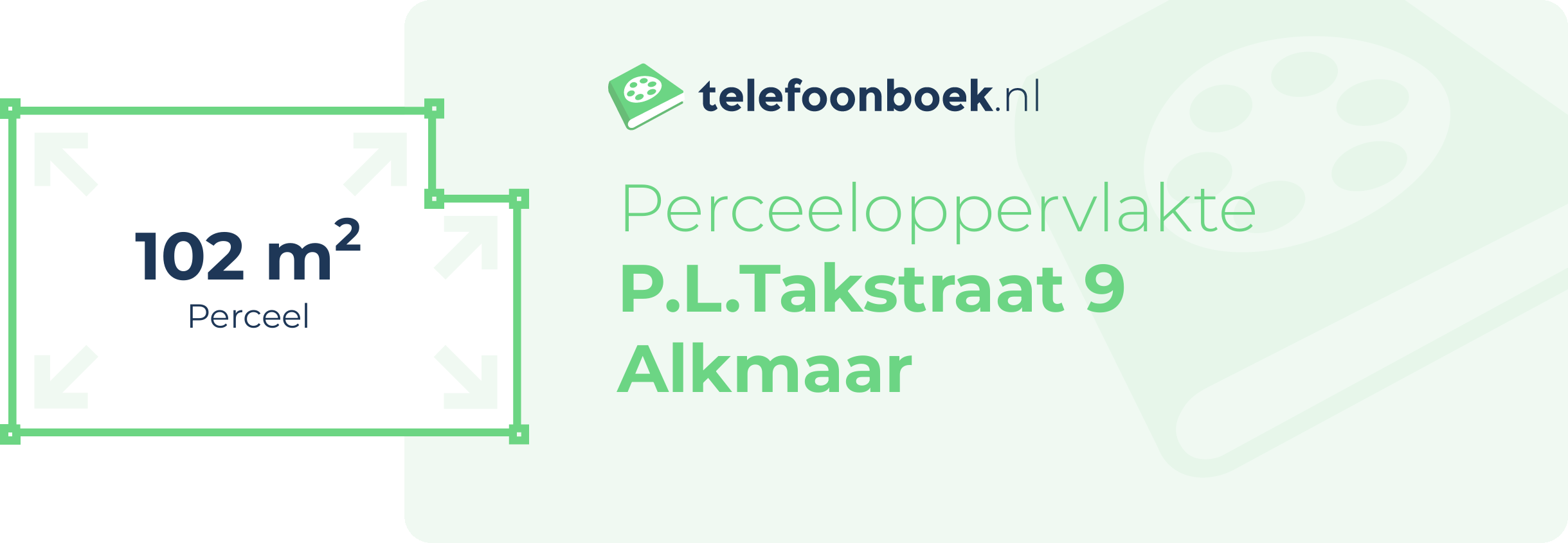 Perceeloppervlakte P.L.Takstraat 9 Alkmaar