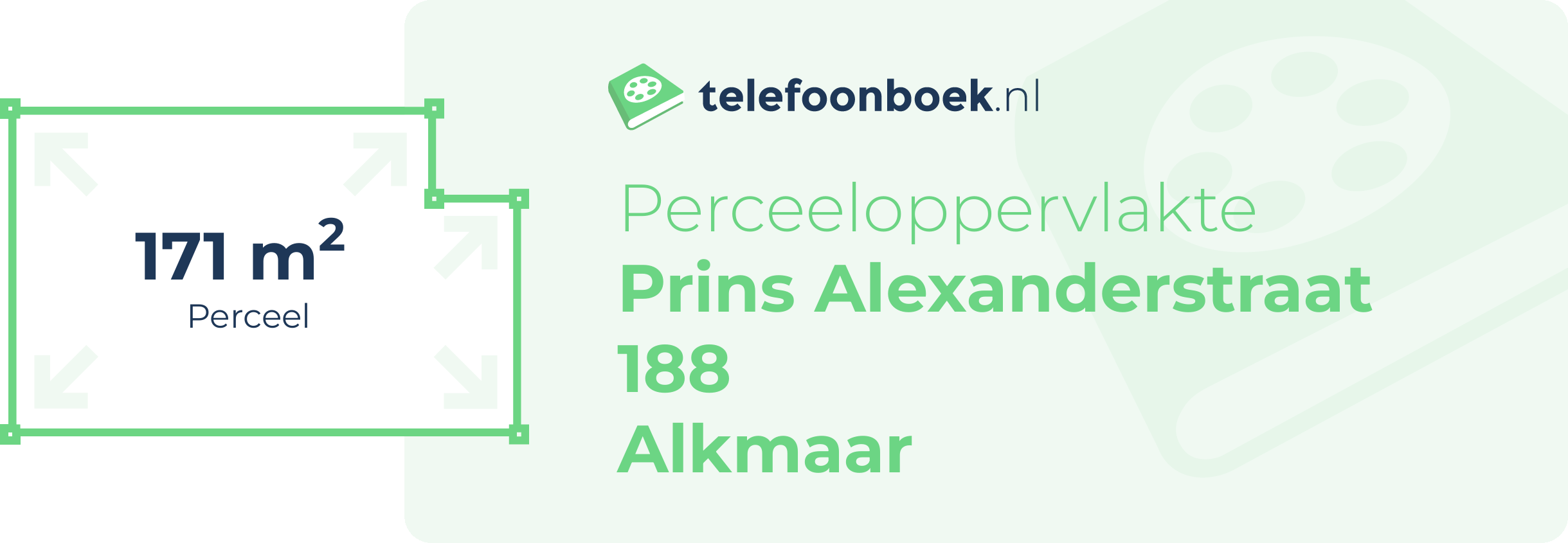 Perceeloppervlakte Prins Alexanderstraat 188 Alkmaar