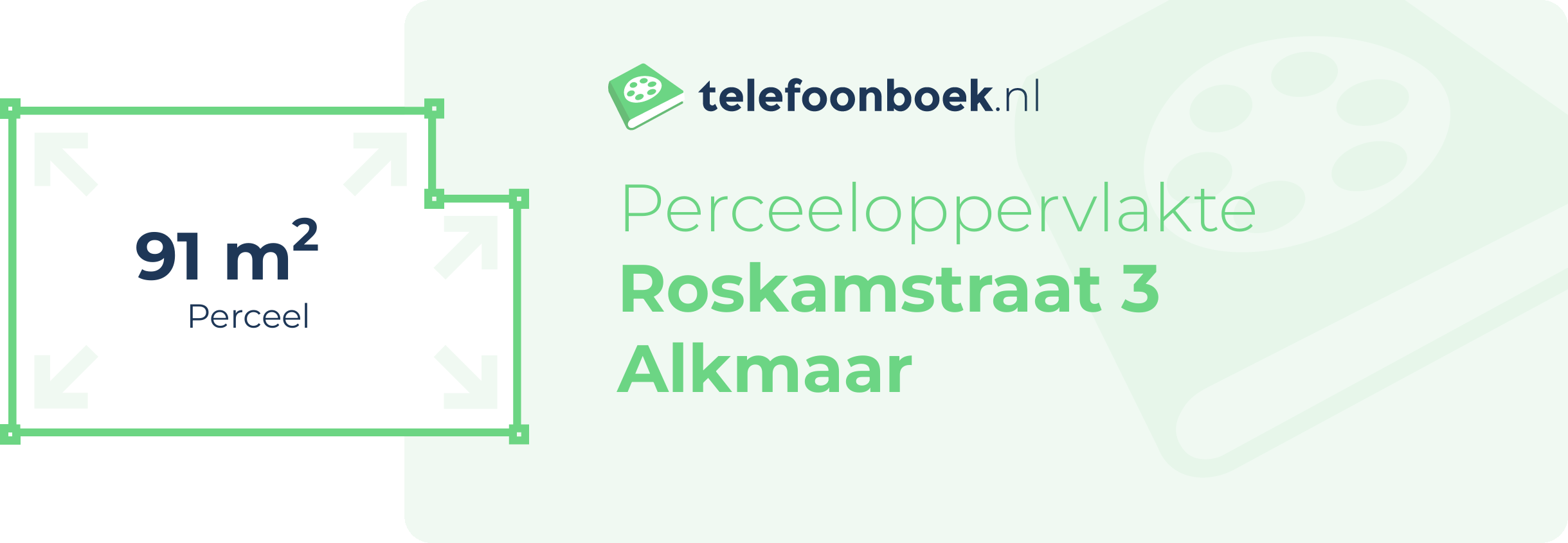 Perceeloppervlakte Roskamstraat 3 Alkmaar