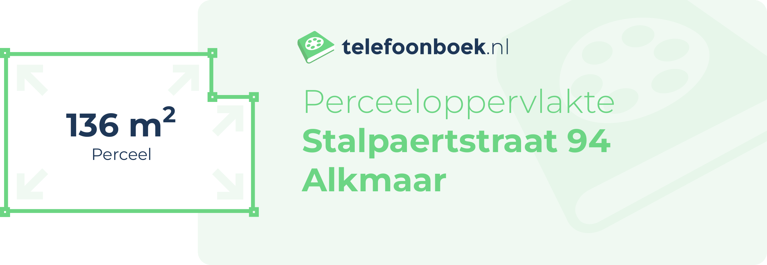 Perceeloppervlakte Stalpaertstraat 94 Alkmaar